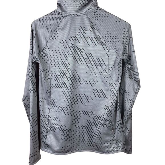 Under Armour Womens Gray Black HeatGear 1/4 Zip Running Pullover Small - Picture 2 of 3